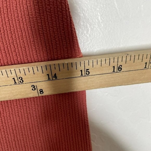 The Upside Apricot Pink Jacquard Textured Dance Midi Pant Leggings - Picture 9 of 11